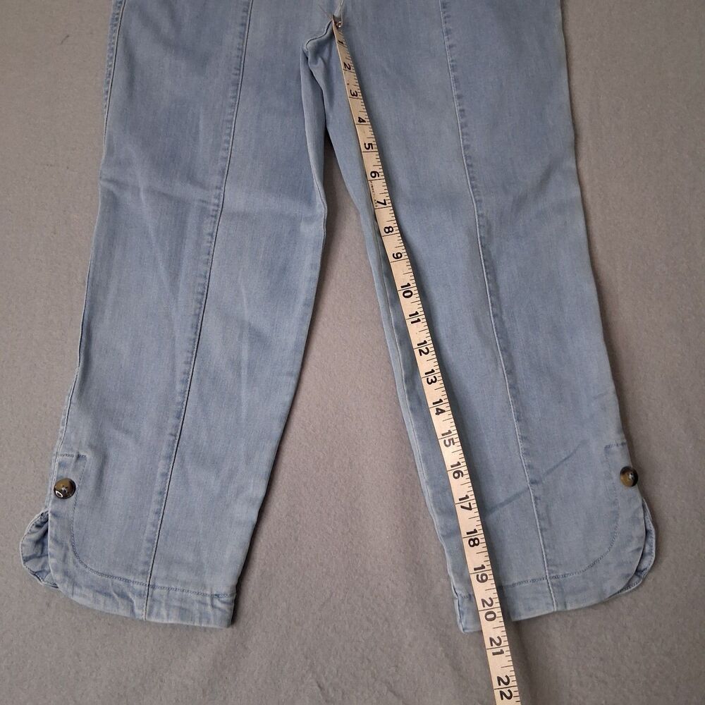 Intro Love The Fit Capri Pants Crop Size 4P Denim Stretch Legging Pullon Boho - Picture 4 of 13
